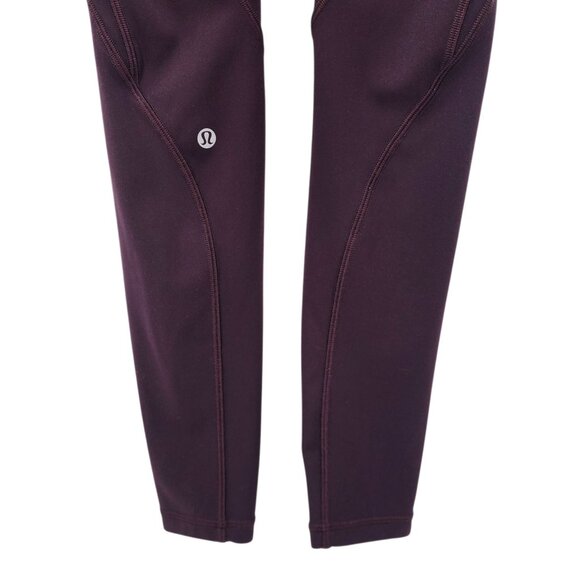 Lululemon Athletica Womens 0 Leggings Time To Sweat Tight 28" Plum Shadow Fitted - Picture 5 of 7